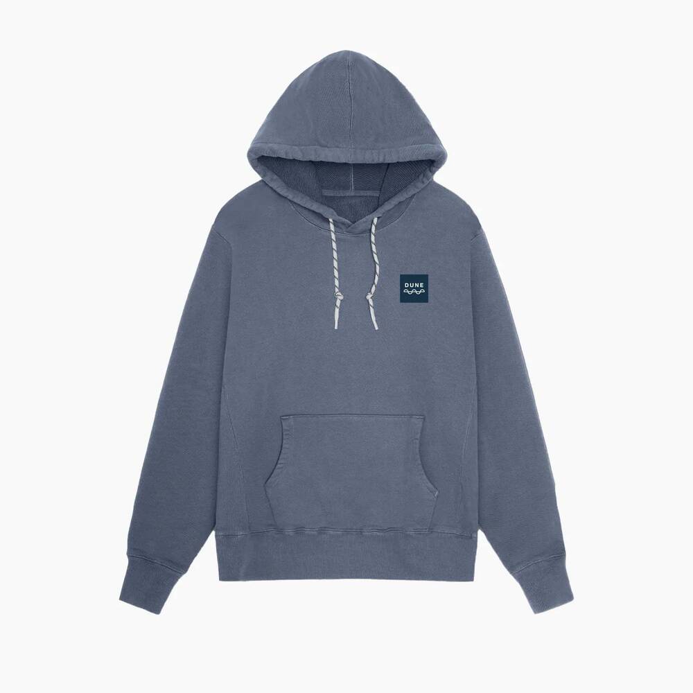 NEW DUNE men's cotton french terry hooded sweatshirt in bearing sea
